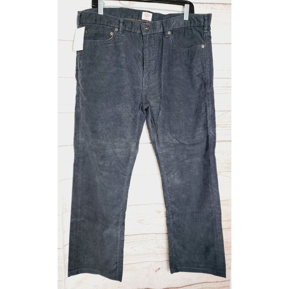 Dockers Durable Construction 5 Pocket Straight Fit 36x27.5” Gray Corduroy Pants - Picture 1 of 16